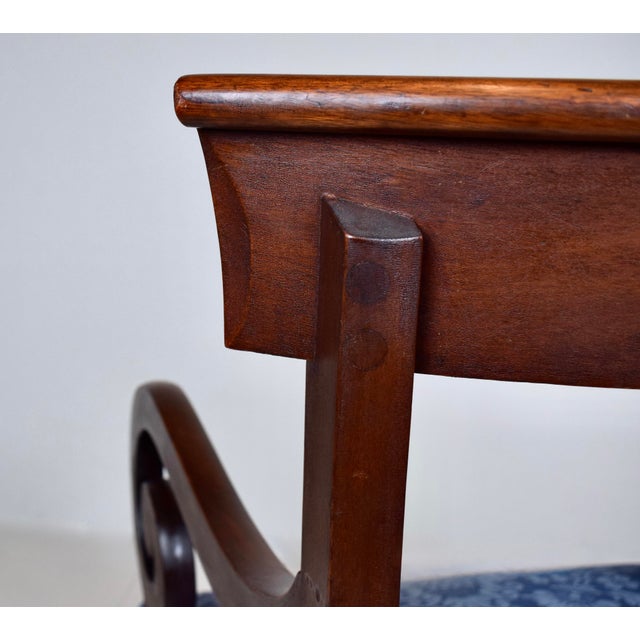 English Regency Style Mahogany Scroll Armchair For Sale - Image 11 of 12