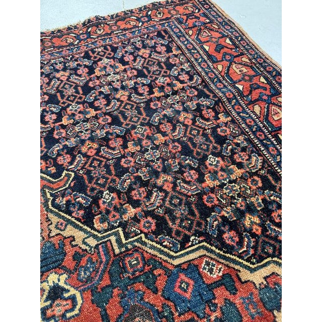 Early 20th Century Antique Persian Senneh Rug - 3.7 X 4.5 For Sale - Image 5 of 8