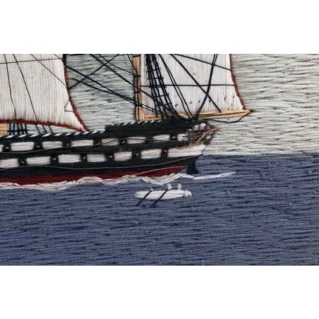 Pair of Royal Navy Sailor’s Woolworks by the Same Hand With Trapunto Sails For Sale In Philadelphia - Image 6 of 18