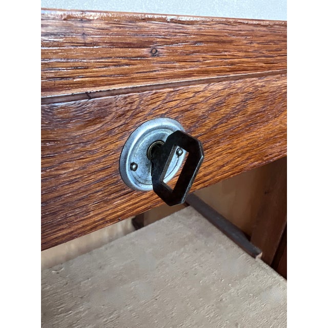 Early 20th Century Filing Cabinet With One Roller Louver Door & Five Shelves For Sale - Image 10 of 11