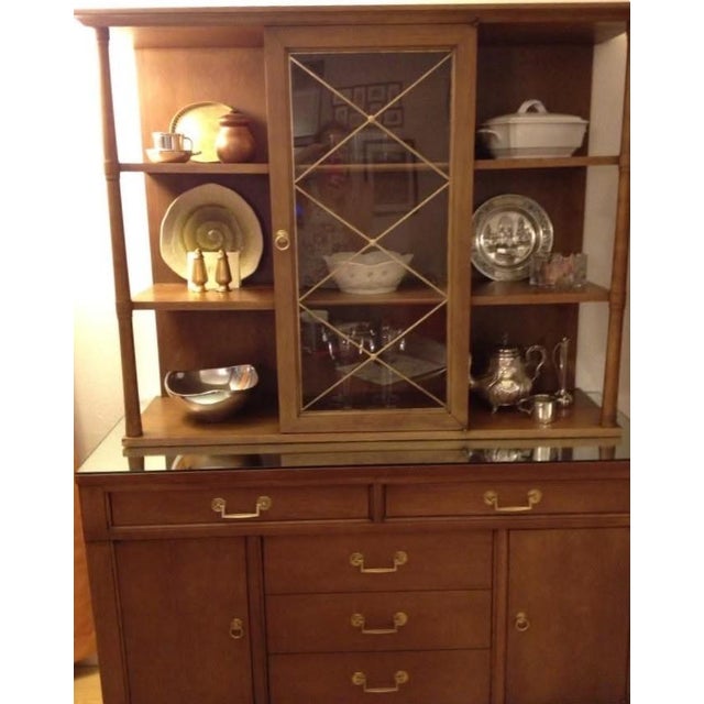 Vintage Century Furniture Company Citation Series cherry wood hutch and buffet in a warm pecan finish. Century Furniture,...
