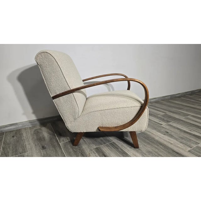 Art Deco Lounge Chair by Jindrich Halabala, 1940s For Sale - Image 3 of 12