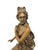 A neoclassical style bronze lady on detailed plinth base, 20th century. The styled sculpture of a striking, semi-nude...
