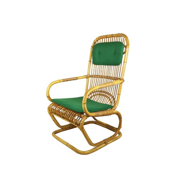 Mid-Century Modern Mid-Century Modern Italian Armchairs in Rattan and Rush, 1960s, Set of 2 For Sale - Image 3 of 18