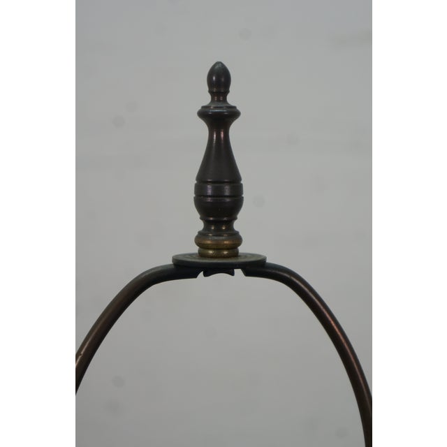 Wood Antique Turned Mahogany Candlestick Trophy Column Table Lamp 28" For Sale - Image 7 of 12