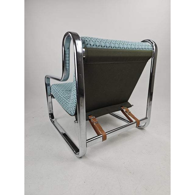 Vintage Italian Chairs in Chrome Frame, 1970s, Set of 2 For Sale - Image 14 of 18