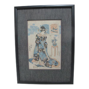 Utagawa Kunisada Toyokuni Woodblock Print 100 Poems by 100 Poets #87 Empress Koka