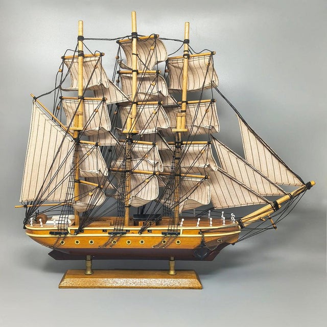 1970s 19th Century Cliper Siglo Model Ship, England, 1970s For Sale - Image 5 of 10