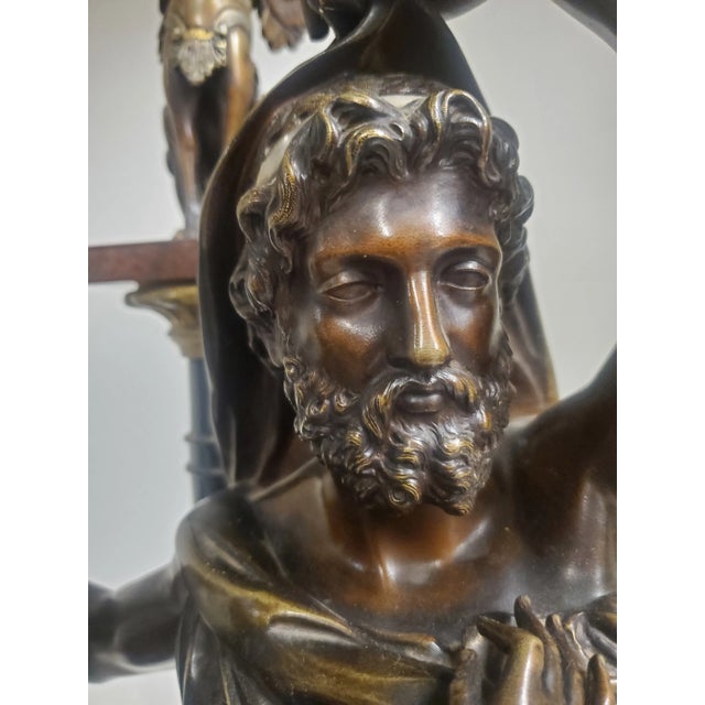 French 19th Century Parcel Silver & Gilt Bronze Sculpture of a Man & Woman For Sale In New York - Image 6 of 13