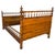 Brown Antique French Faux Bamboo Bed Frame, Stained Pine For Sale - Image 8 of 11
