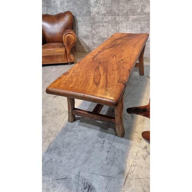 Vintage Brutalist Coffee Table in Acasia, 1970s For Sale - Image 3 of 18