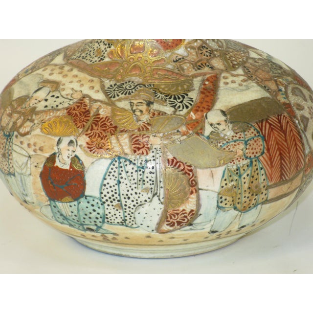 Mid 19th Century Vase SATSUMA ANTIQUE MEIJI JAPANESE KYOTO Ceramic For Sale - Image 10 of 16