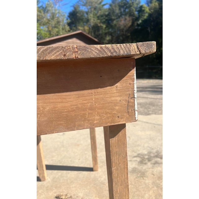 Celadon Early 20th Century Dough Trough Farmhouse Table Oak/Pine Primitive Naive Rare Rustic For Sale - Image 8 of 11