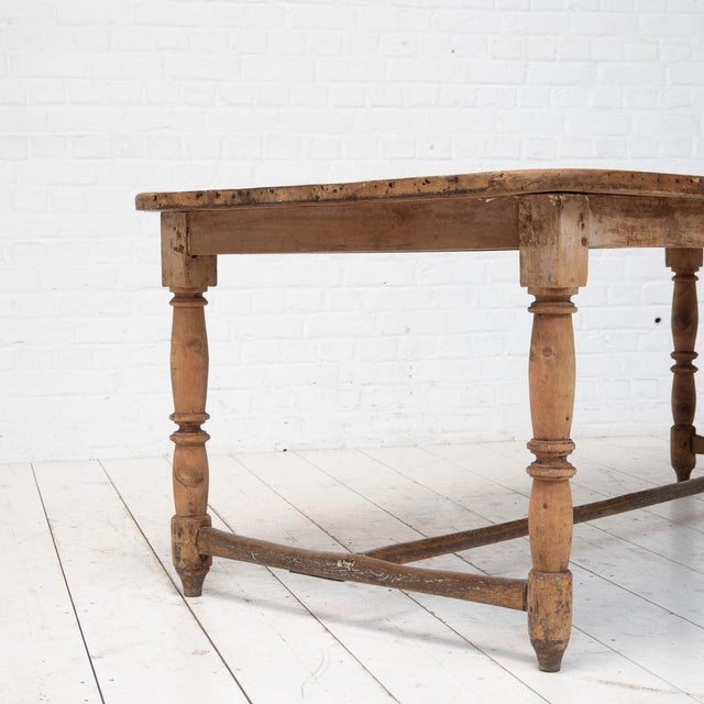 Antique Fir Farmhouse Table, France, 1920s For Sale - Image 6 of 10