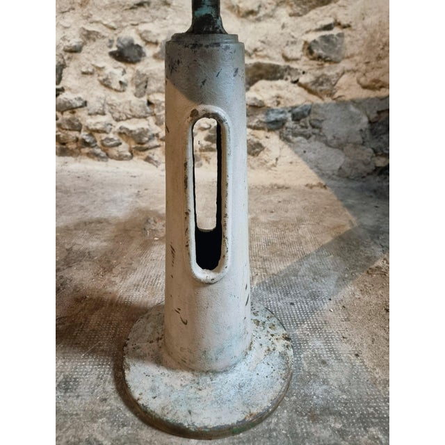 Beige Mid-Century Industrial Bistro Table with Terrazzo Top, France, 1950s For Sale - Image 8 of 17