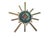 1950s Clock in Enameled Copper and Iron with Sunrays, 1950s For Sale - Image 5 of 8