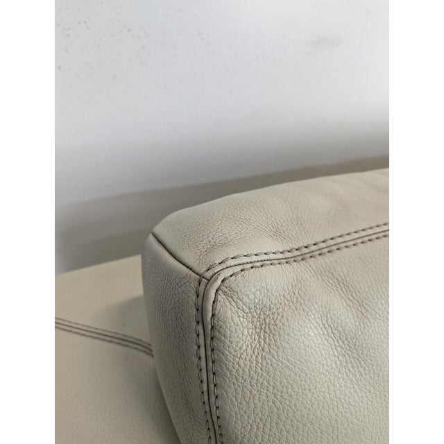Animal Skin Two-Seater Cream Leather Sofa from Rivolta, Italy For Sale - Image 7 of 11