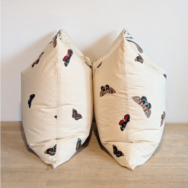 Decors Barbares Papillons Tchekhonine Pillows - Pair For Sale - Image 4 of 9