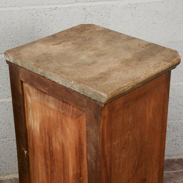 19th Century Fir Wood Nightstands with Marble Tops, Set of 2 For Sale - Image 9 of 10