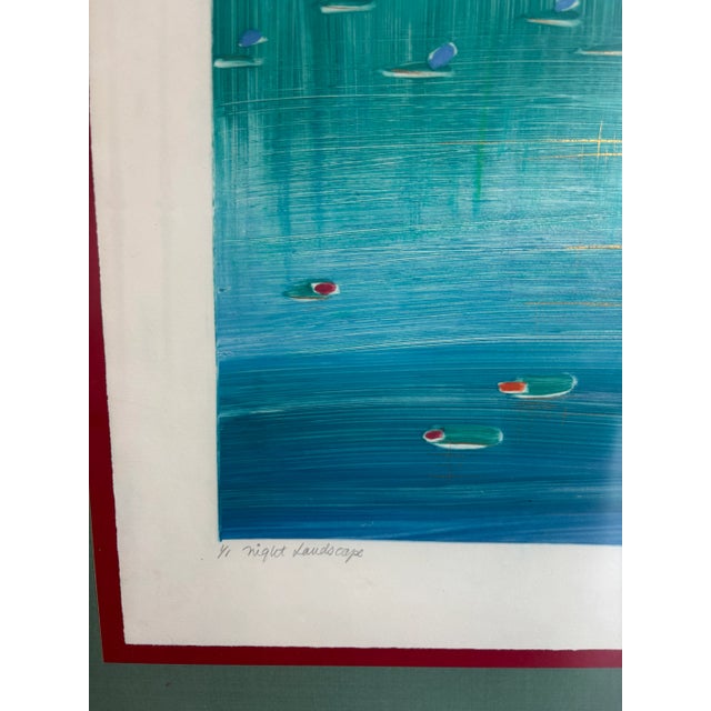 Late 20th Century Large Framed Wall Art Signed by Artist For Sale - Image 5 of 9