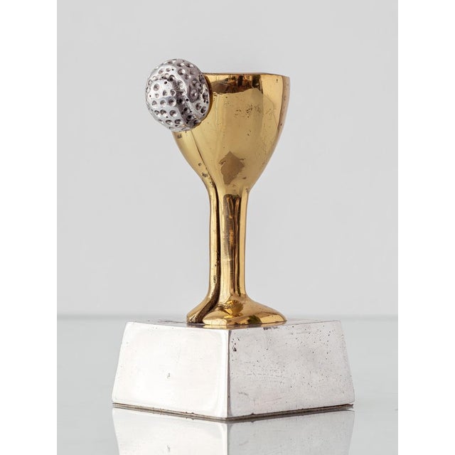 Brutalist Brass and Aluminum Golf Trophy Sculpture by David Marshall, Spain, 1970s For Sale - Image 12 of 12