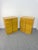 Set of 2 modular chests of drawers/filing cabinets, 1980 Each wooden chest of drawers has 9 drawers featuring classic...