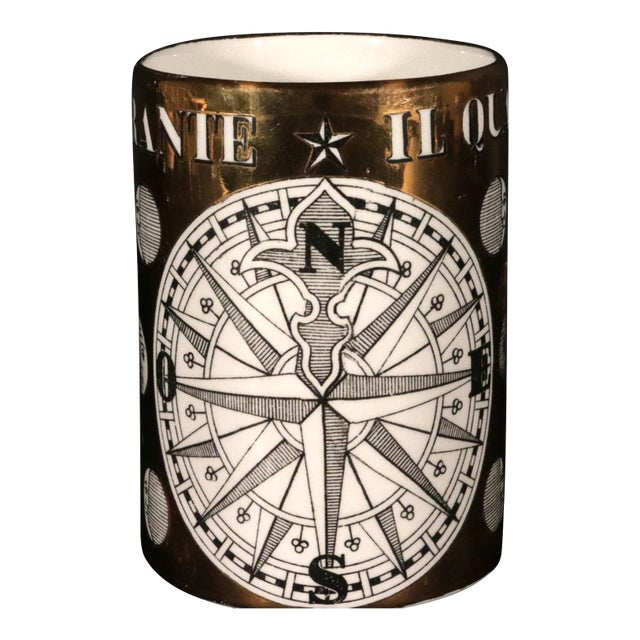 Piero Fornasetti "Il Quadrante" Ceramic Beer Stein For Sale