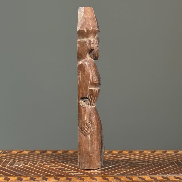 Pair of Antique Hand Carved Folk Art Figurative Remnants For Sale In Philadelphia - Image 6 of 12