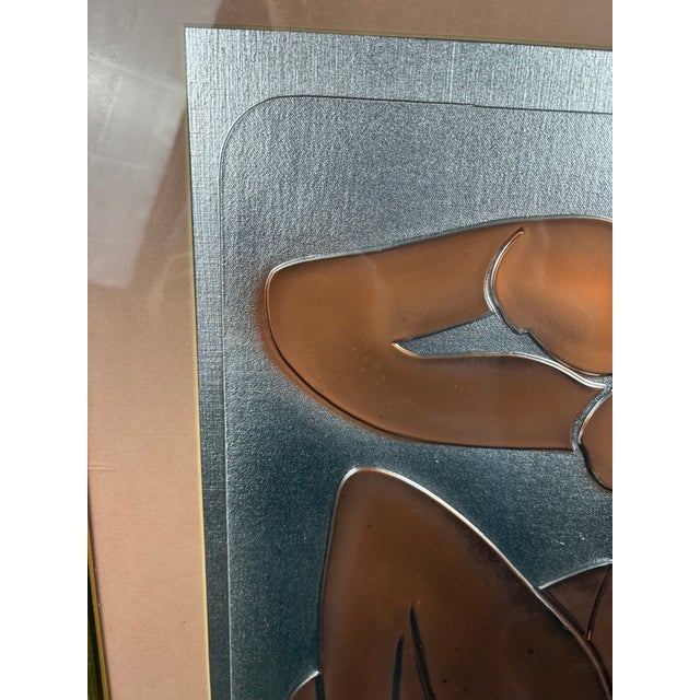 Elegant Mid-Century Modern Metal Wall Sculpture Depicting a Stylized Abstract Human Figure For Sale - Image 4 of 5