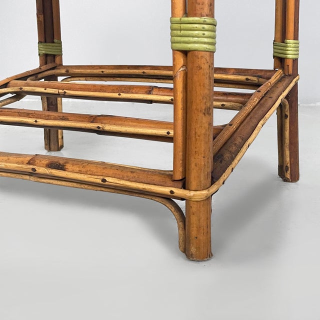 Italian Art Deco Cabinet or Coffee Table in Rattan and Green Rattan, 1930s For Sale - Image 18 of 18