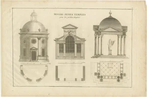 Le Rouge, Various Garden Temples, 1785, Paper