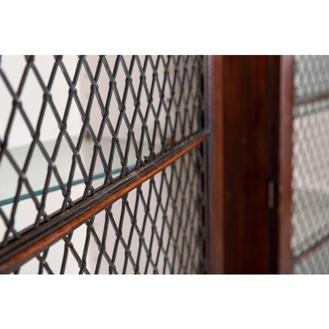 19th Century English Mahogany Glazed Cabinets, Set of 2 For Sale - Image 12 of 18