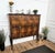 Unique, impressive and very elegant Italian Art Deco Mid-Century Modern dry bar cabinet, in beautiful veneer walnut briar...