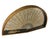 An elegant 19th century woven lace fan, beautifully preserved and professionally displayed within a finely crafted...