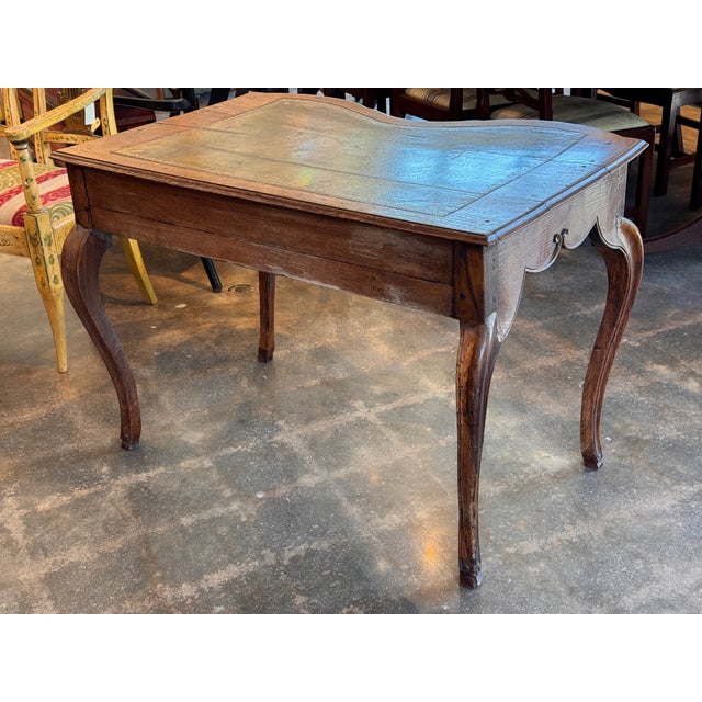 19th Century Louis XVI One-Drawer Writing Table With Leather Top For Sale - Image 17 of 18