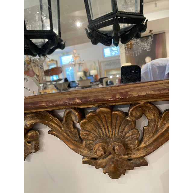 19c French Antique Rococo Giltwood Mirror For Sale - Image 4 of 6