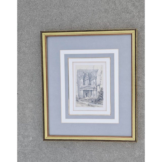 El Khasné, Petra (Plate 92) — David Roberts, 1856 | Original Antique Lithograph For Sale - Image 4 of 12