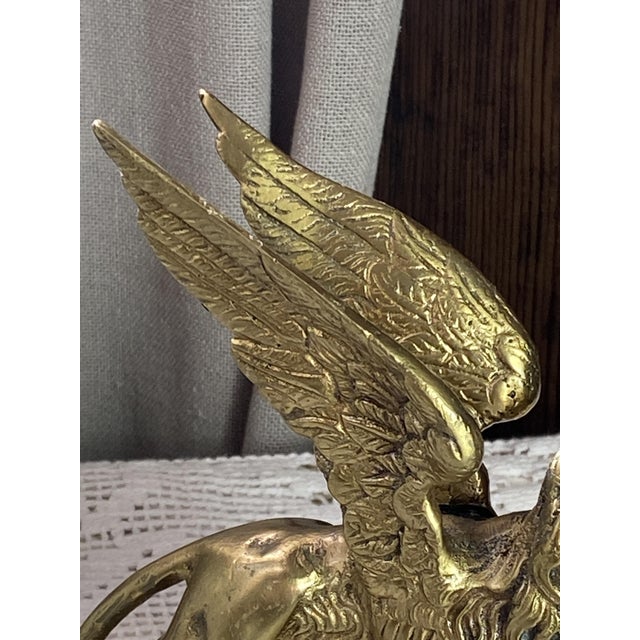 Metal Bronze Lion of Saint Mark, 1920s For Sale - Image 7 of 13