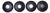 Vintage Coat Hooks with Metal Brackets and Black Stained Oak Plates, 1970s, Set of 4 For Sale