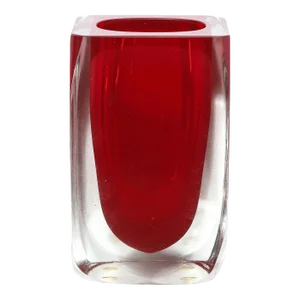 Mid-Century Modern Handblown Cardinal Murano Glass Vase