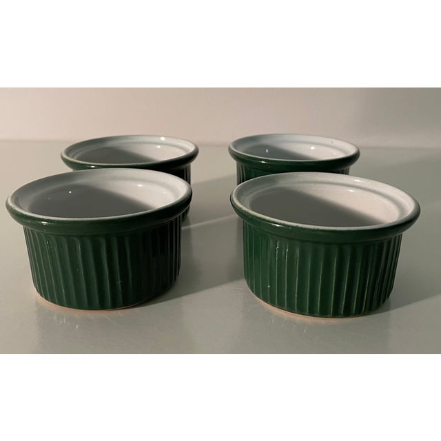 1990s Emile Henry Green Ramekins Set of 4 Chairish