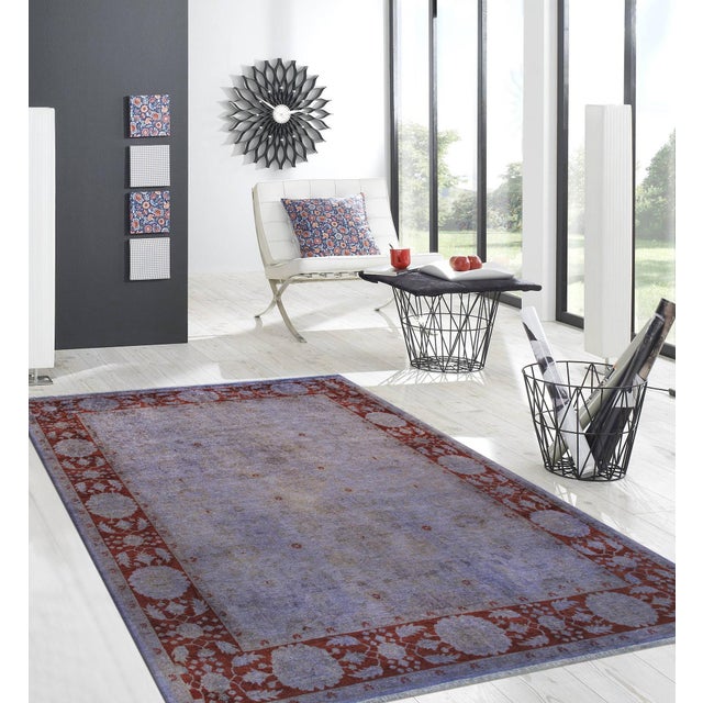 2020s Pasargad Home Lahore Lavender Wool Area Rug- 9' 3" X 12' 4" For Sale - Image 5 of 5
