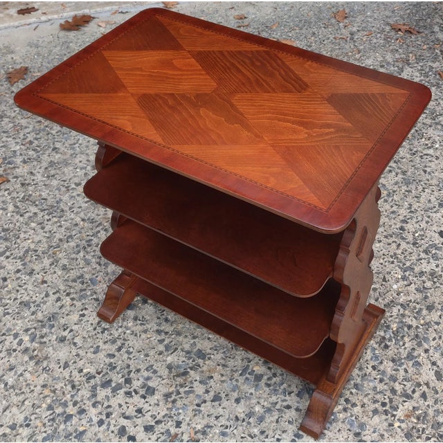 1980s Vintage Inlaid 3 Tiered Etagere For Sale In Washington DC - Image 6 of 6