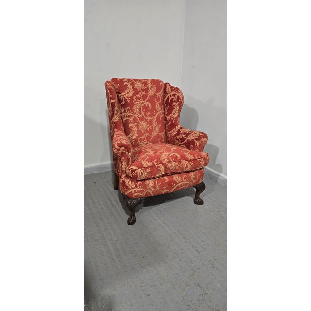 Wing-Backed Mahogany Chair, 1920 For Sale - Image 13 of 14