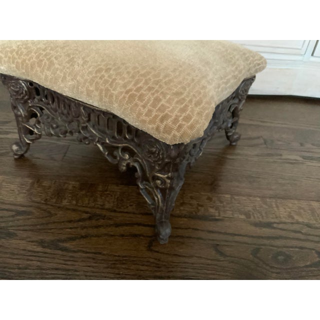 1970s Vintage Cast Iron Footstool Chairish
