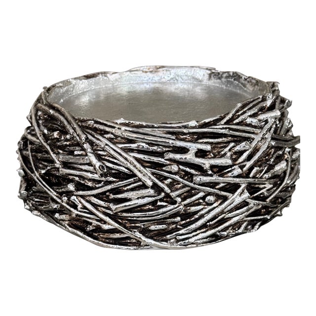 Harry Slatkin Vintage Bird Nest Plinth or 3-Wick Candle Holder Base For Sale