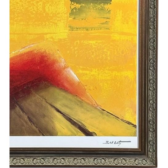 Framed Emile Bellet d'Or Et De Reve Signed Seriolithograph With Certificate of Authenticity For Sale - Image 9 of 13