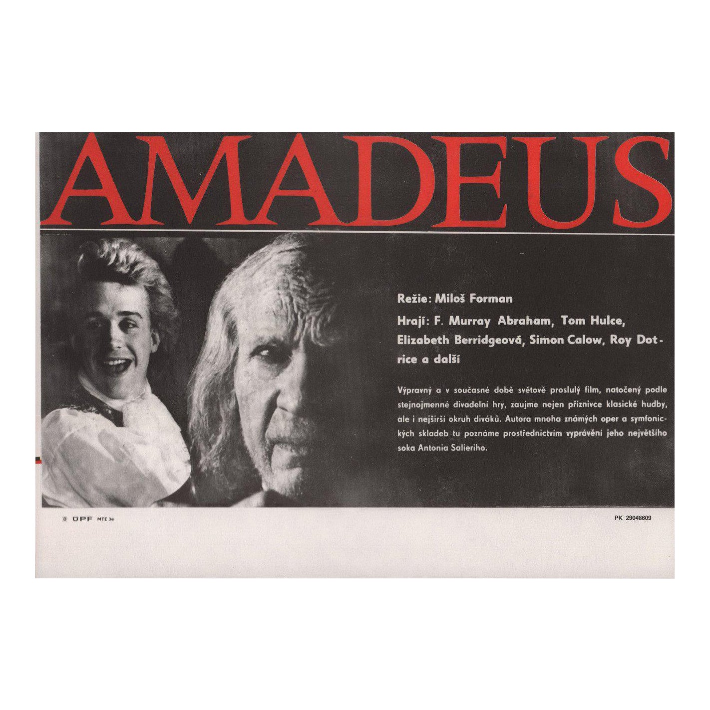 Amadeus 1984 Czech A4 Mini Film Poster Chairish Unique amadeus posters designed and sold by artists. amadeus 1984 czech a4 mini film poster