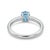 Contemporary Blue Topaz Ring in 925 Silver, Simple Stacking Blue Gemstone Ring Us 7 For Sale - Image 3 of 3