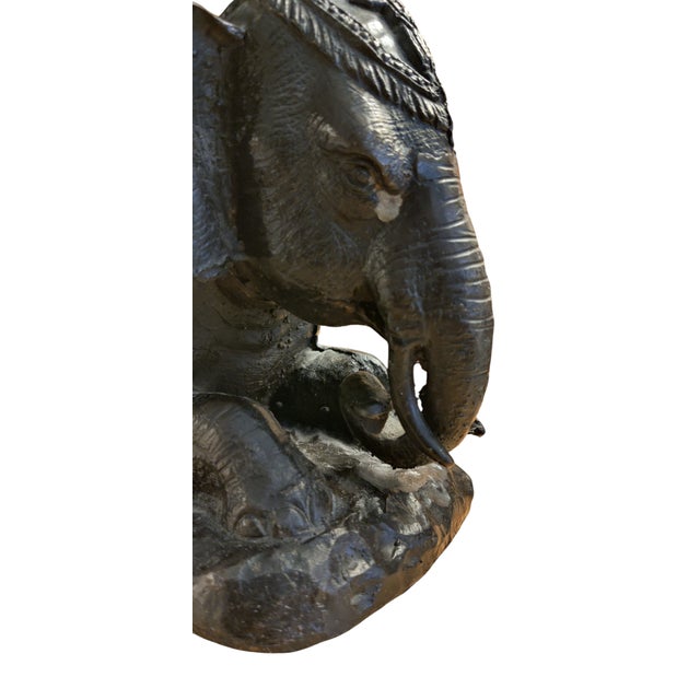 Vintage Ornate Bronze Four-Arm Elephant Candelabra For Sale In Atlanta - Image 6 of 8
